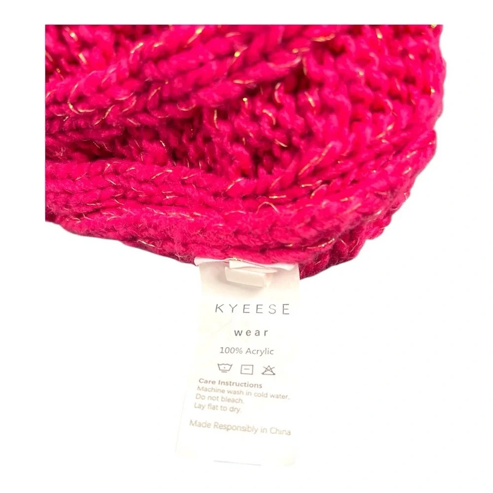 Bright Pink Cable Knit Dog Sweater - Kyeese Brand